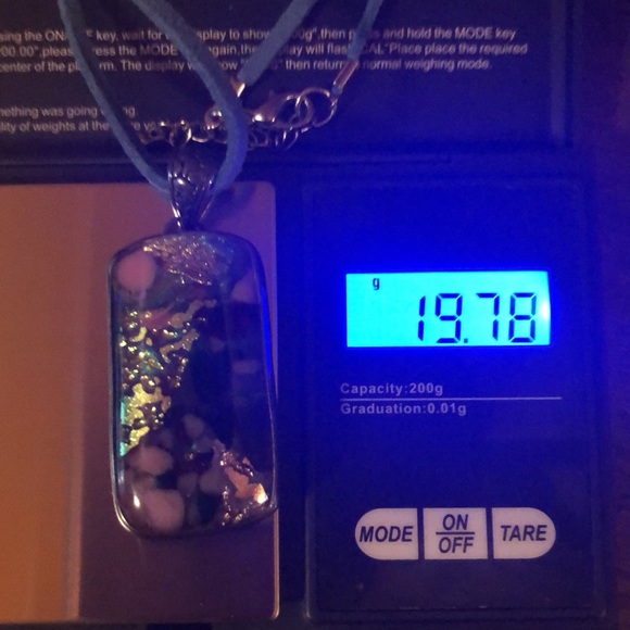 Dichroic Glass & 925 Sterling Pendant - Picture 11 of 11